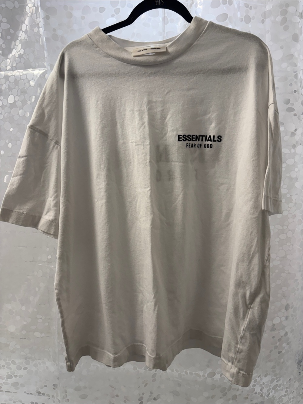 ESSENTIALS Fear of God Men's white with Black Logo T-Shirt